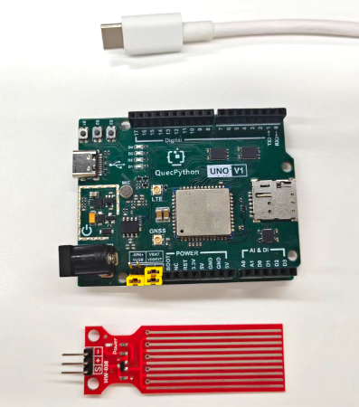 初学者视角体验：【EC800X Duino 开发板】传感器体验-水位检测传感器！